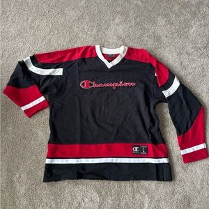 Champion Black, Red & White Athletic Pullover